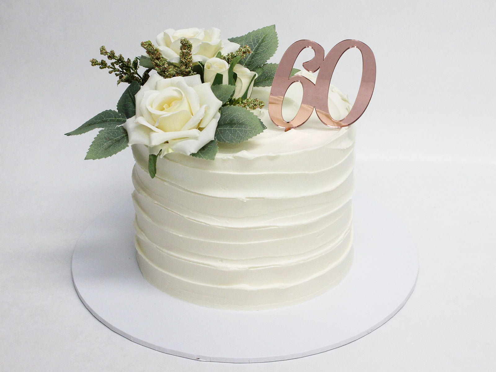 60th Birthday Floral Grace Cake - The Cake People