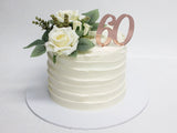 60th Birthday Floral Grace Cake - The Cake People