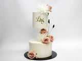 Floating Floral Wedding Cake - The Cake People