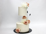 Floating Floral Wedding Cake - The Cake People