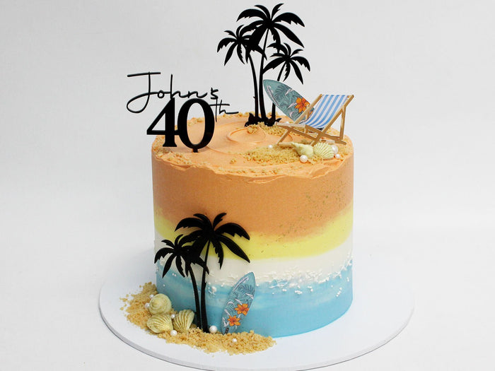 Hawaii Themed Character Cake - The Cake People
