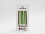 Metallic Birthday Candles 6 pack GREEN - The Cake People