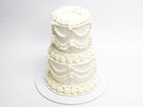 Vintage Wedding Cake – 2 Tiered - The Cake People