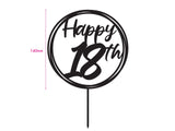 Acrylic Topper Happy Birthday Number - The Compassionate Kitchen (7614307729567)