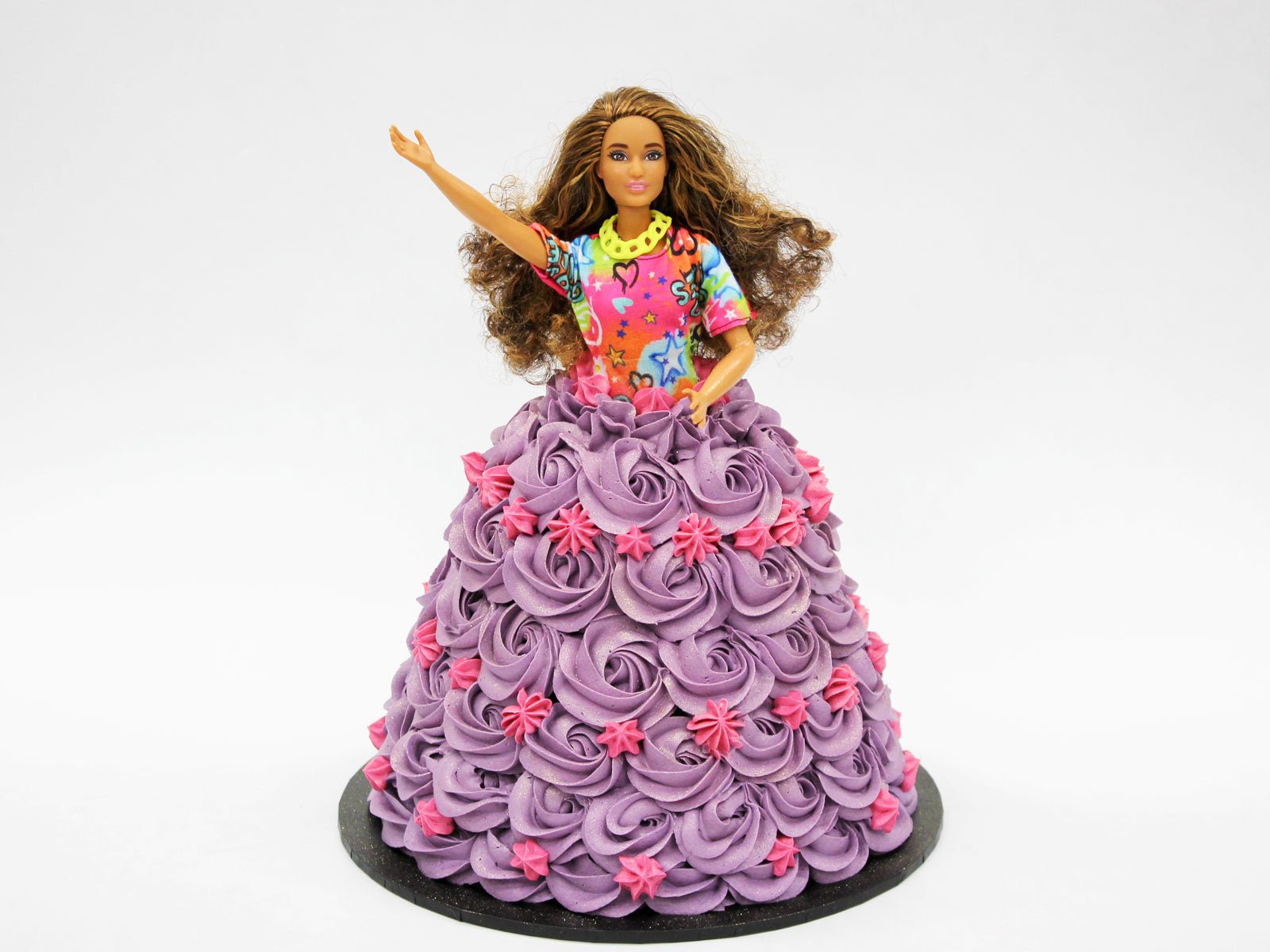 Barbie In Blue Dress Pull Me Up Cake (Eggless) - Ovenfresh