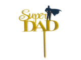 Cake Topper Gold Super Dad - The Compassionate Kitchen (6853639307423)