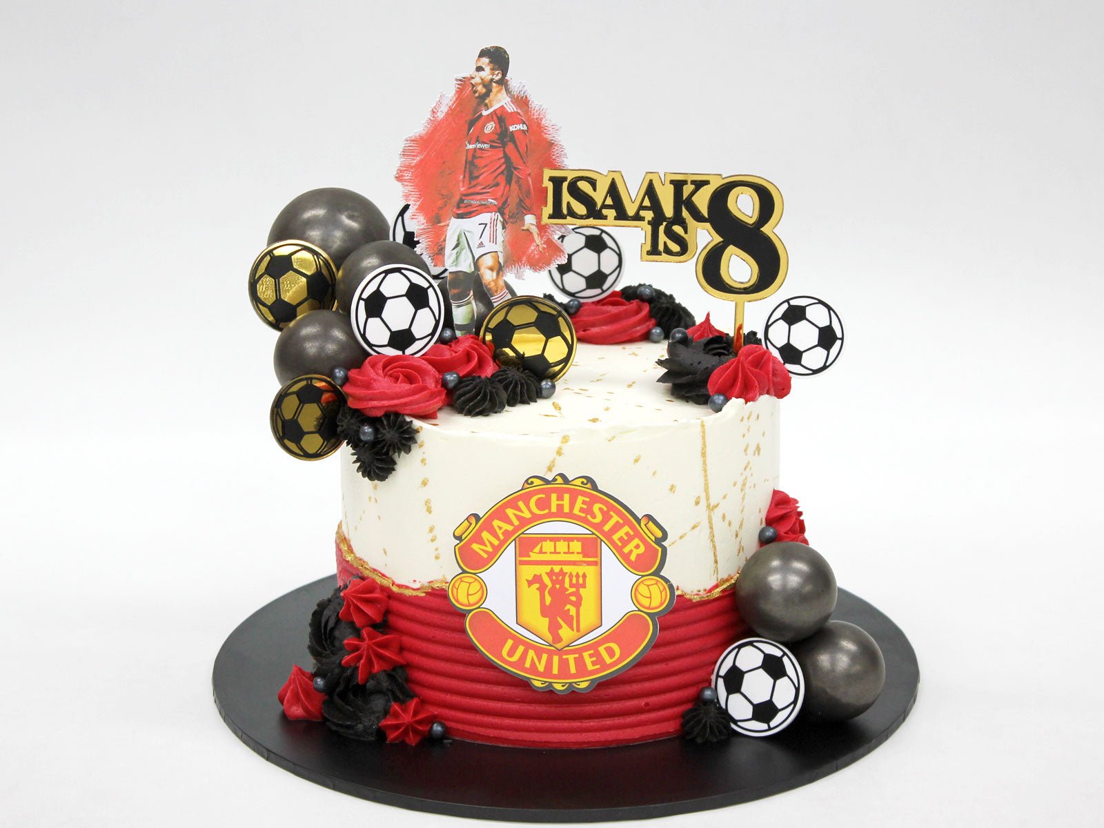 Cake-a-licious - Football ⚽️ themed cake for Teddy featuring his favourite  team Man Utd & his favourite players shirt Ronaldo Chocolate 🍫 sponge cake  with Nutella 🌰 buttercream 😋 | فېسبوک