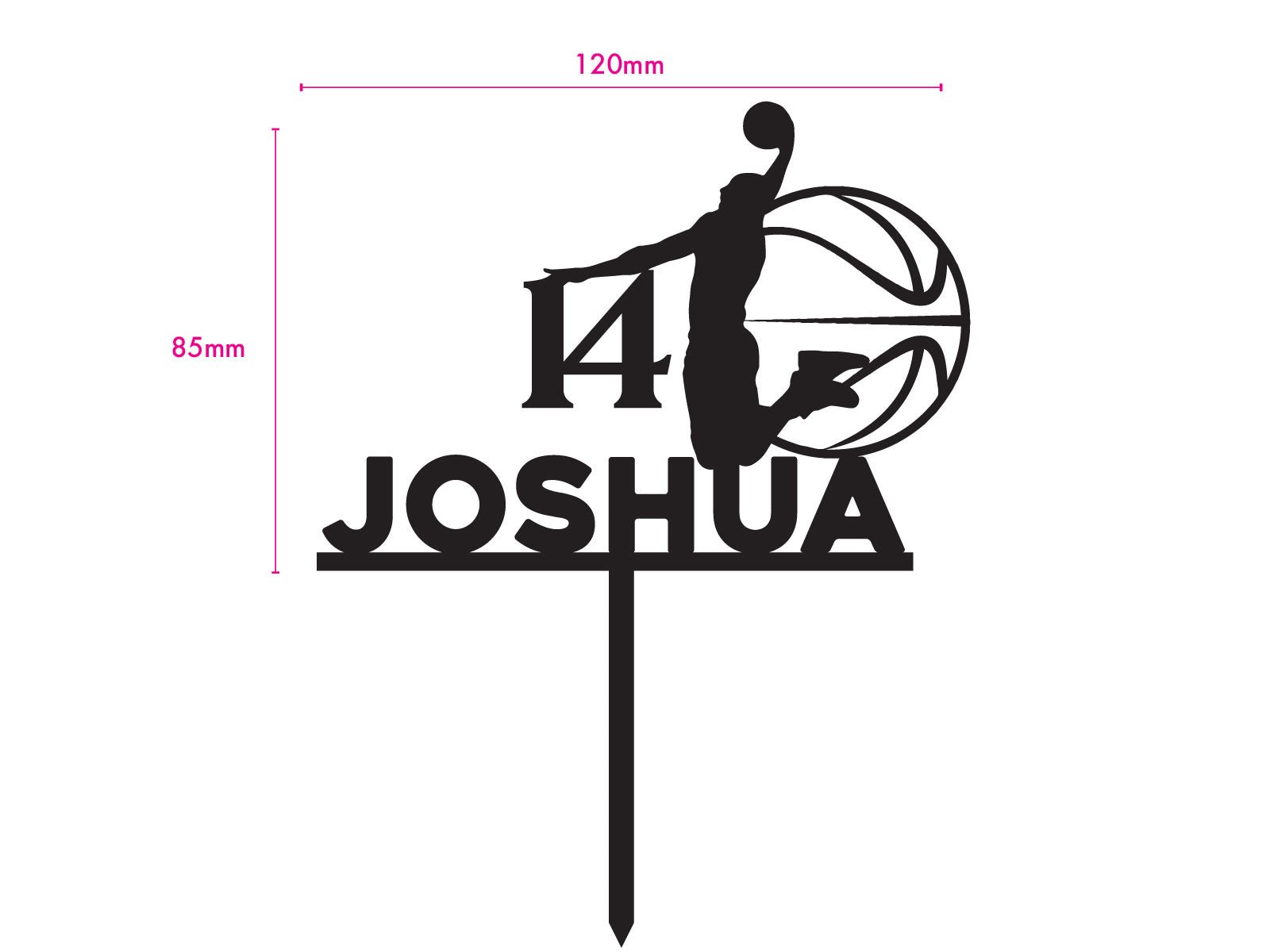 Custom Basketball Cake Topper + Name - The Compassionate Kitchen (7614881104031)