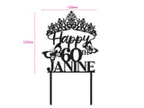 Custom Butterfly Tiara Acrylic Cake Topper - The Cake People