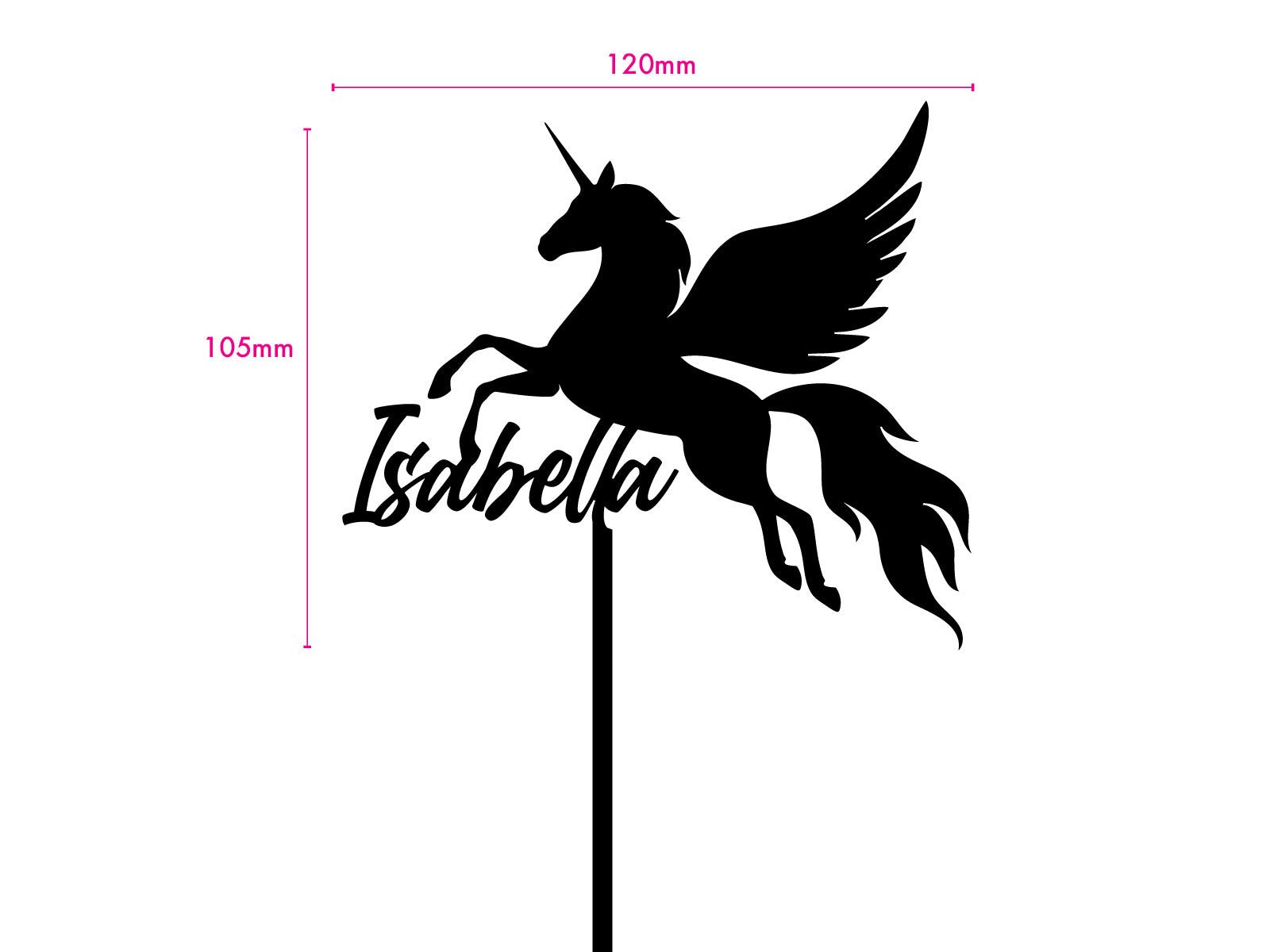 Custom Unicorn Cake Topper + Name - The Compassionate Kitchen (7614519771295)