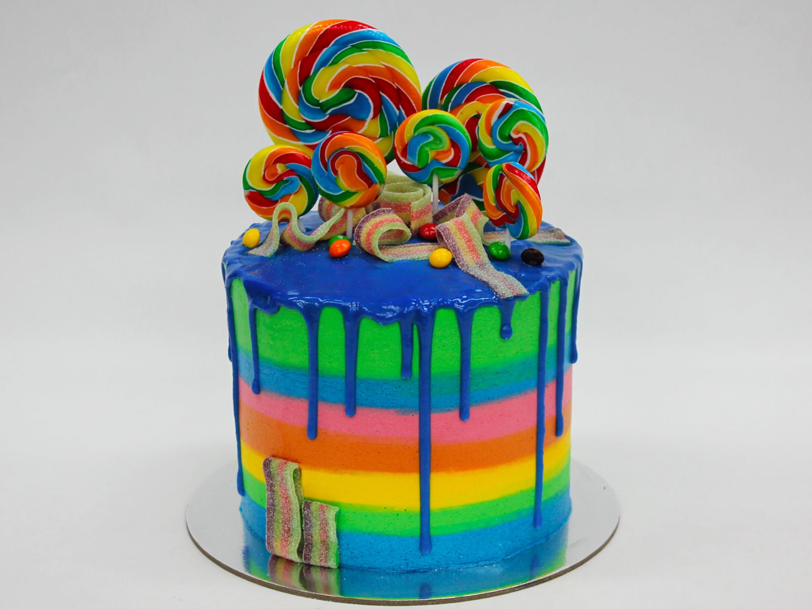 Lollipop CAKE with Rainbow Surprise INSIDE!! Full Recipe! - YouTube