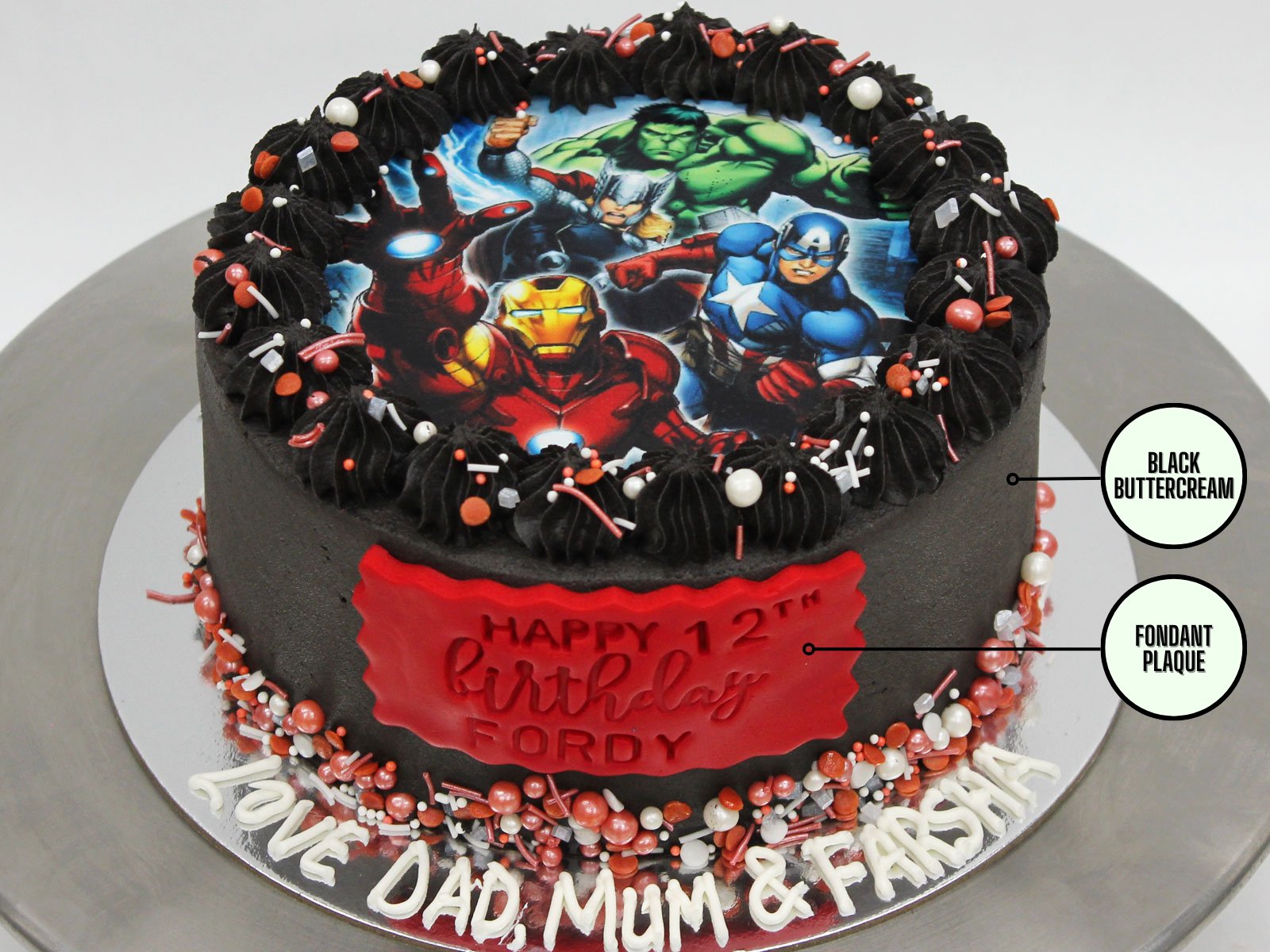Marvel Superhero Cake | French Bakery Dubai