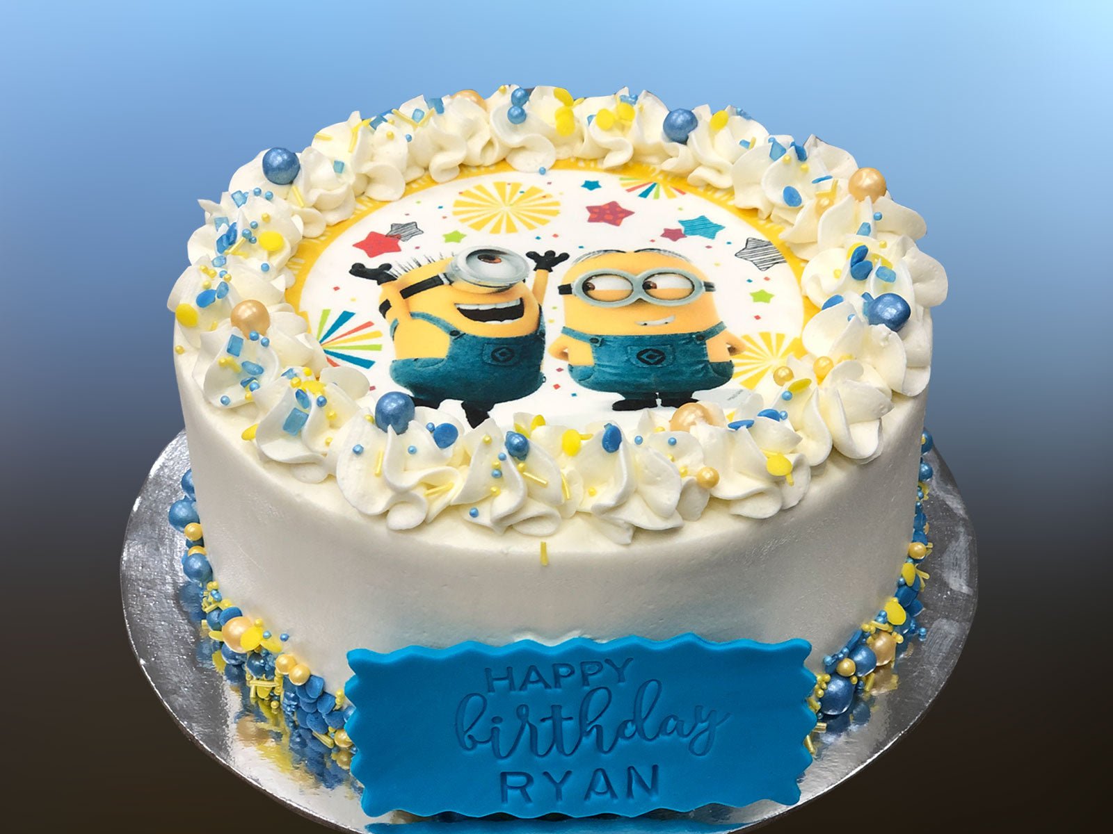 Birthday Cake Edible Image - Minion Inspired