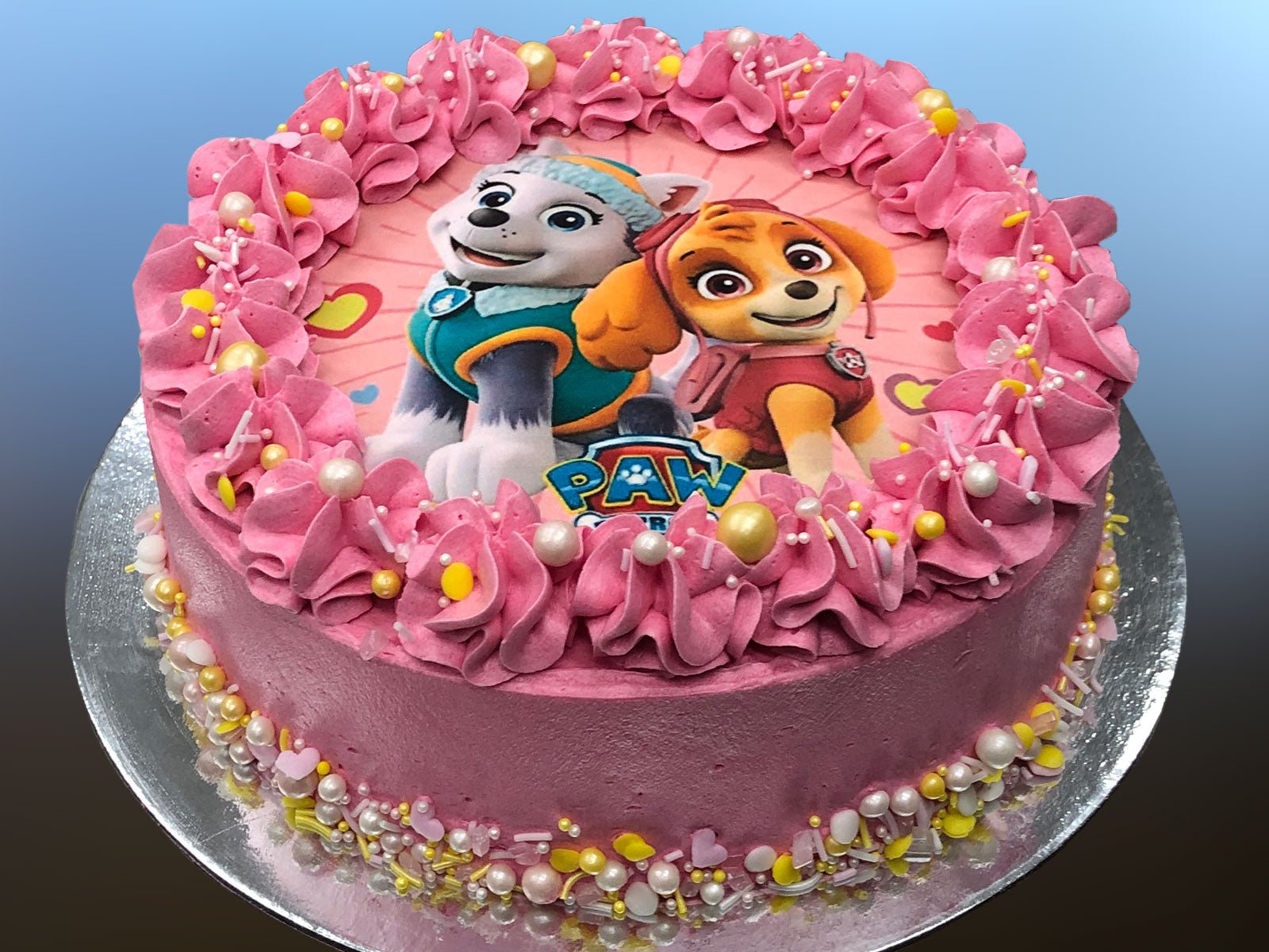 Paw Patrol Girl Pink Skye Rainbow Edible Cake Toppers – Cakecery