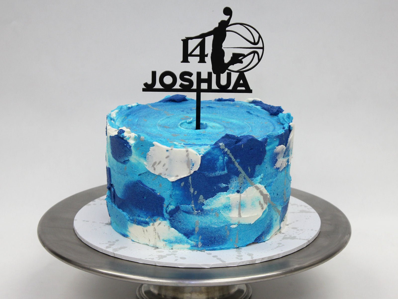 Basic Blue Flower Cake - Rashmi's Bakery